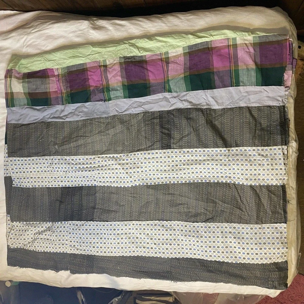Vintage Start of a quilt project hand pieced 83